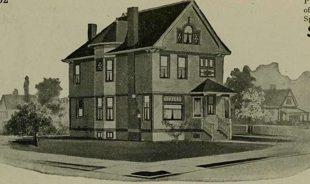 An illustration from Builder's architectural drawing self-taught : containing descriptions of drawing instruments and accessories, with rules for using them, and hints as to their care and management ..., 1903, leaf 359