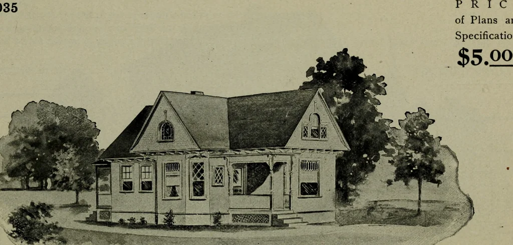 An illustration from Builder's architectural drawing self-taught : containing descriptions of drawing instruments and accessories, with rules for using them, and hints as to their care and management ..., 1903, leaf 365