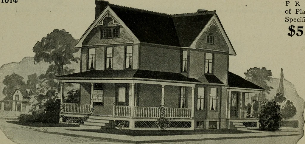 An illustration from Builder's architectural drawing self-taught : containing descriptions of drawing instruments and accessories, with rules for using them, and hints as to their care and management ..., 1903, leaf 367