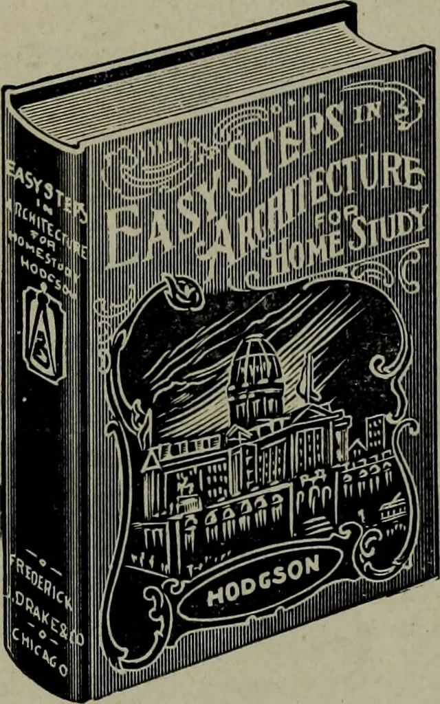 An illustration from Builder's architectural drawing self-taught : containing descriptions of drawing instruments and accessories, with rules for using them, and hints as to their care and management ..., 1903, leaf 387