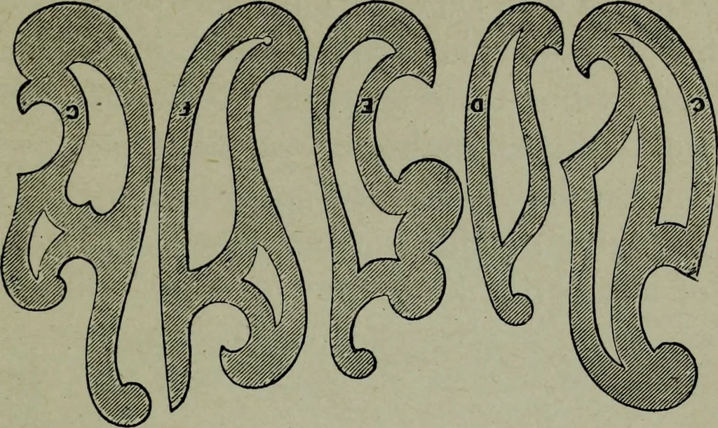 An illustration from Builder's architectural drawing self-taught : containing descriptions of drawing instruments and accessories, with rules for using them, and hints as to their care and management ..., 1903, leaf 41