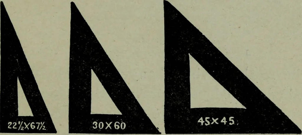 An illustration from Builder's architectural drawing self-taught : containing descriptions of drawing instruments and accessories, with rules for using them, and hints as to their care and management ..., 1903, leaf 41
