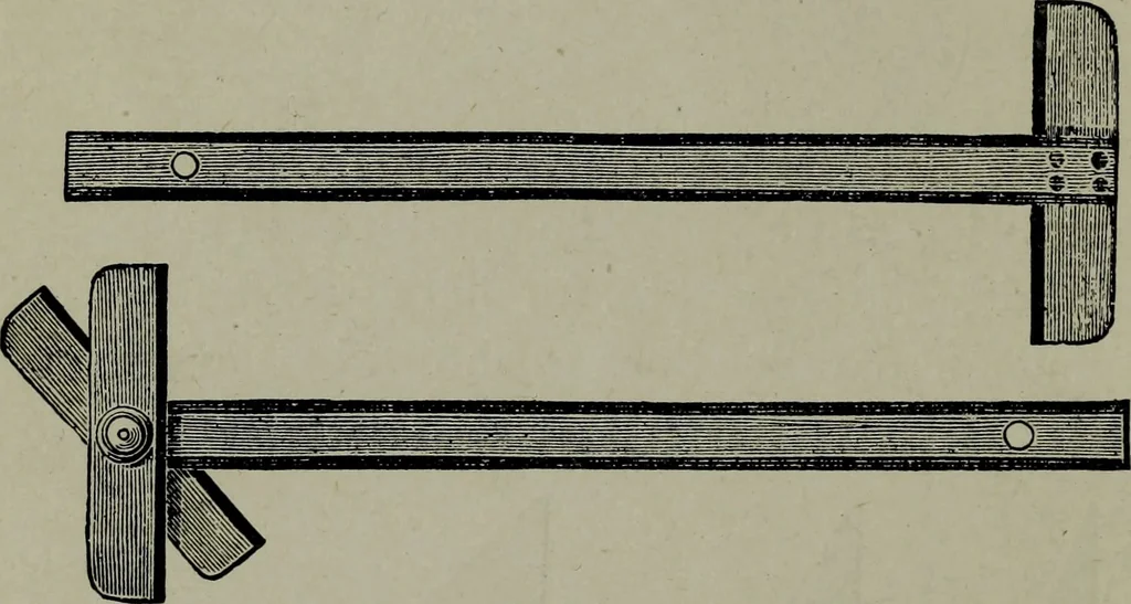 An illustration from Builder's architectural drawing self-taught : containing descriptions of drawing instruments and accessories, with rules for using them, and hints as to their care and management ..., 1903, leaf 42