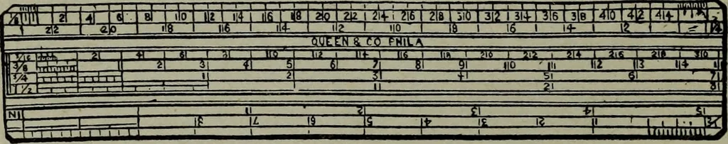 An illustration from Builder's architectural drawing self-taught : containing descriptions of drawing instruments and accessories, with rules for using them, and hints as to their care and management ..., 1903, leaf 44