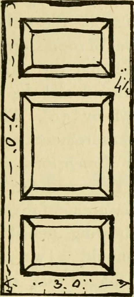 An illustration from Builders' architectural drawing self-taught : containing descriptions of drawing instruments and accessories, with rules for using them, and hints as to their care and management ..., 1917, leaf 118