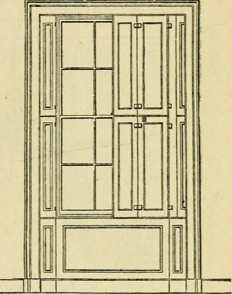 An illustration from Builders' architectural drawing self-taught : containing descriptions of drawing instruments and accessories, with rules for using them, and hints as to their care and management ..., 1917, leaf 174