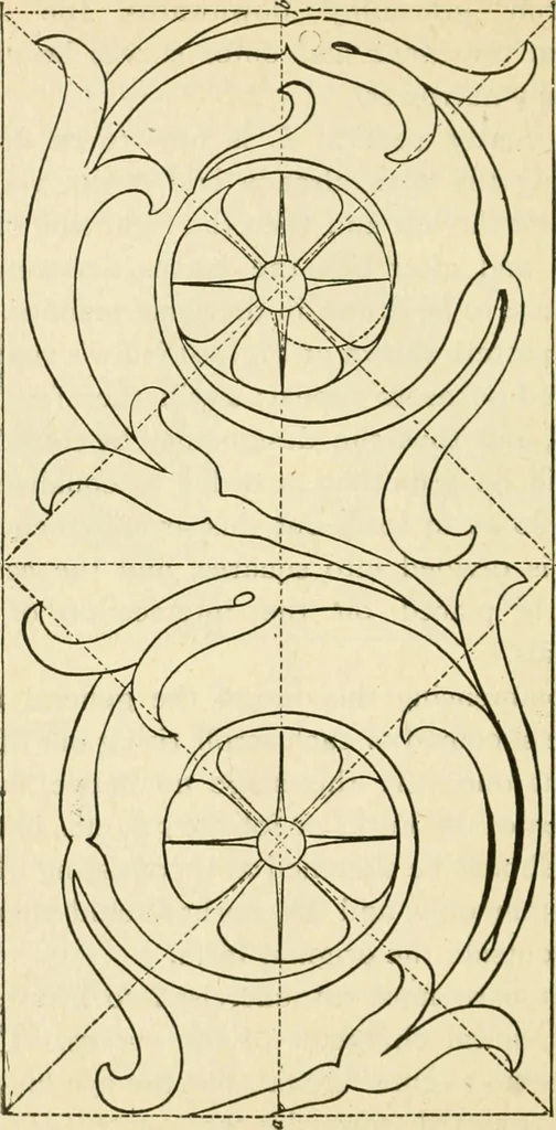 An illustration from Builders' architectural drawing self-taught : containing descriptions of drawing instruments and accessories, with rules for using them, and hints as to their care and management ..., 1917, leaf 207