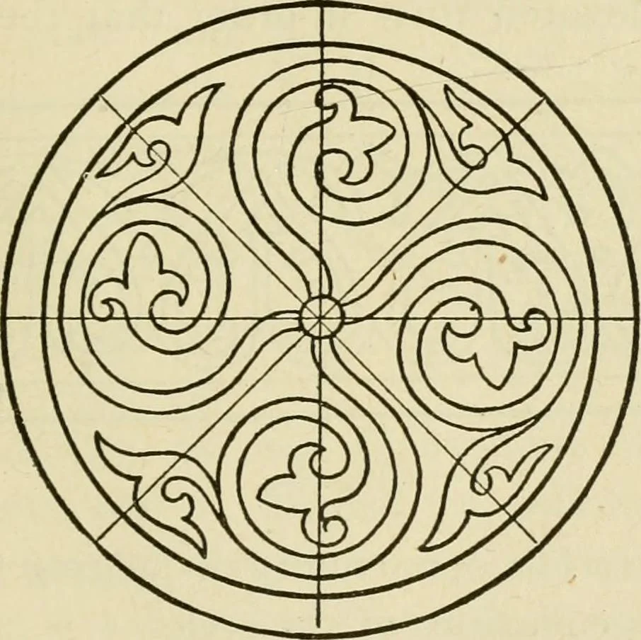 An illustration from Builders' architectural drawing self-taught : containing descriptions of drawing instruments and accessories, with rules for using them, and hints as to their care and management ..., 1917, leaf 214