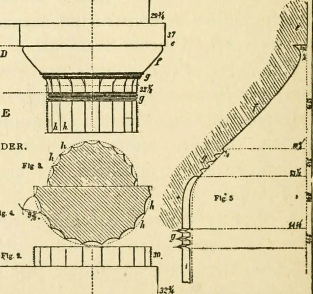 An illustration from Builders' architectural drawing self-taught : containing descriptions of drawing instruments and accessories, with rules for using them, and hints as to their care and management ..., 1917, leaf 259