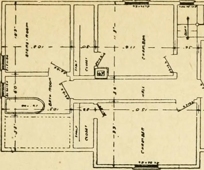 An illustration from Builders' architectural drawing self-taught : containing descriptions of drawing instruments and accessories, with rules for using them, and hints as to their care and management ..., 1917, leaf 320