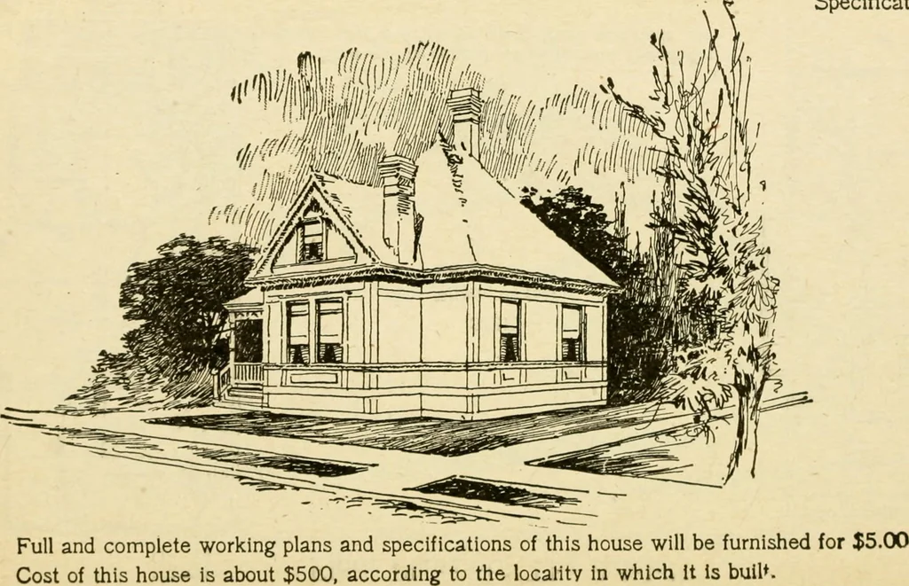 An illustration from Builders' architectural drawing self-taught : containing descriptions of drawing instruments and accessories, with rules for using them, and hints as to their care and management ..., 1917, leaf 321
