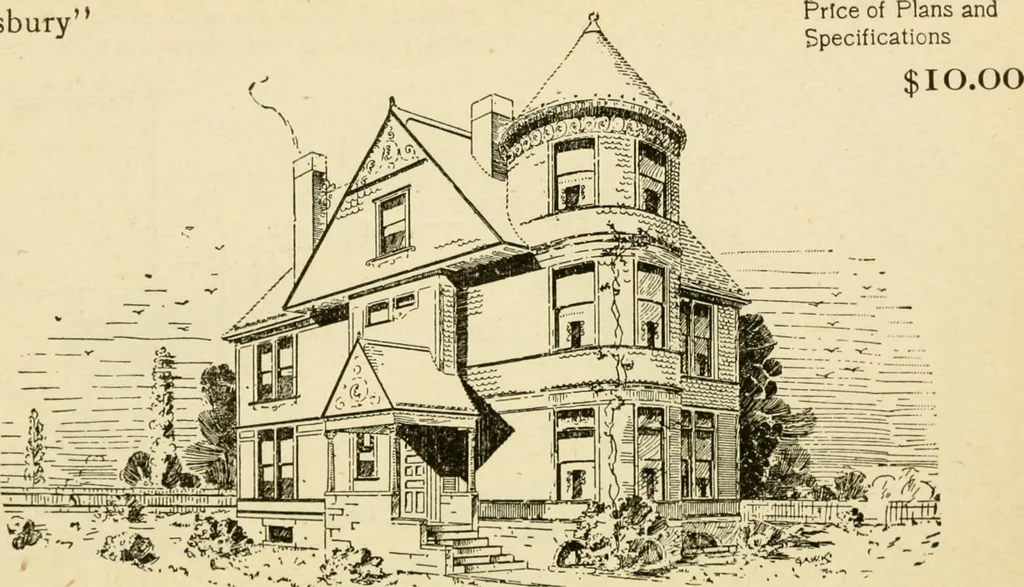 An illustration from Builders' architectural drawing self-taught : containing descriptions of drawing instruments and accessories, with rules for using them, and hints as to their care and management ..., 1917, leaf 323