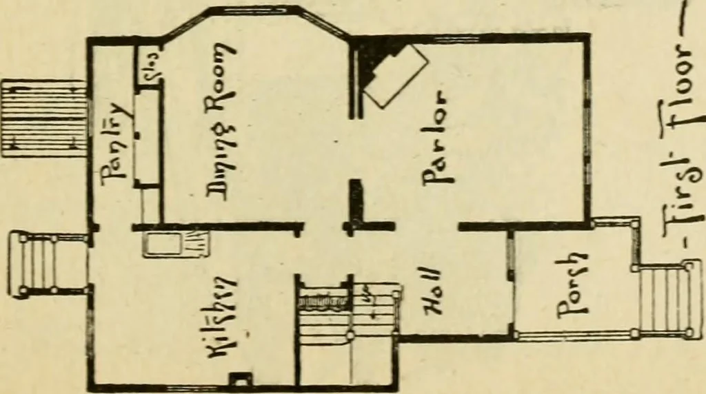 An illustration from Builders' architectural drawing self-taught : containing descriptions of drawing instruments and accessories, with rules for using them, and hints as to their care and management ..., 1917, leaf 326