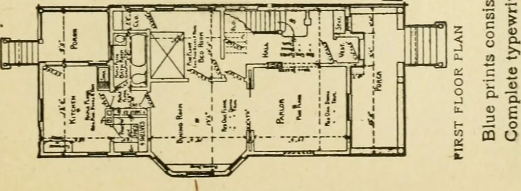 An illustration from Builders' architectural drawing self-taught : containing descriptions of drawing instruments and accessories, with rules for using them, and hints as to their care and management ..., 1917, leaf 328