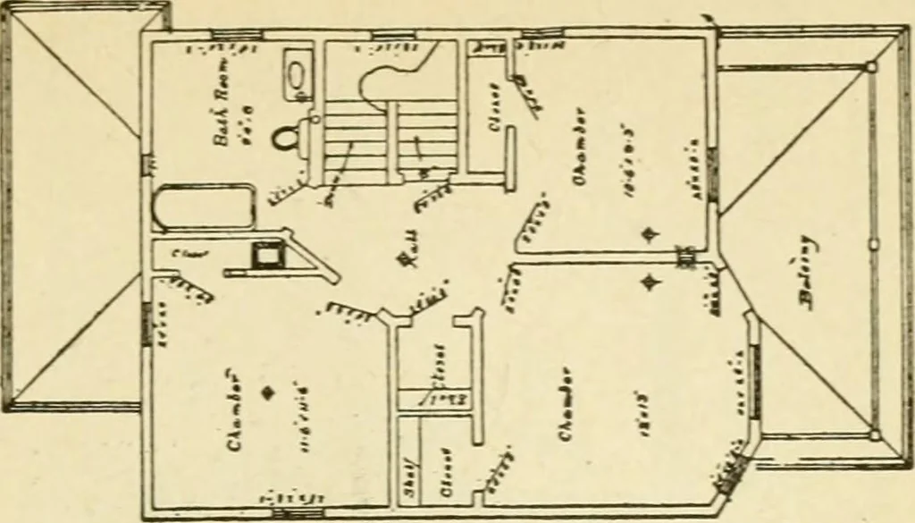 An illustration from Builders' architectural drawing self-taught : containing descriptions of drawing instruments and accessories, with rules for using them, and hints as to their care and management ..., 1917, leaf 334