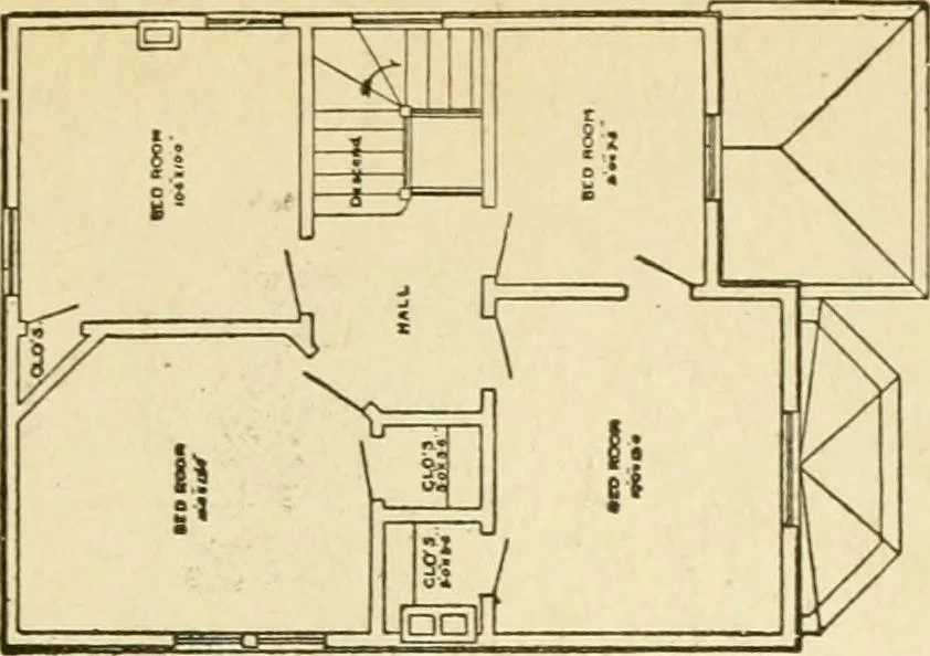 An illustration from Builders' architectural drawing self-taught : containing descriptions of drawing instruments and accessories, with rules for using them, and hints as to their care and management ..., 1917, leaf 336