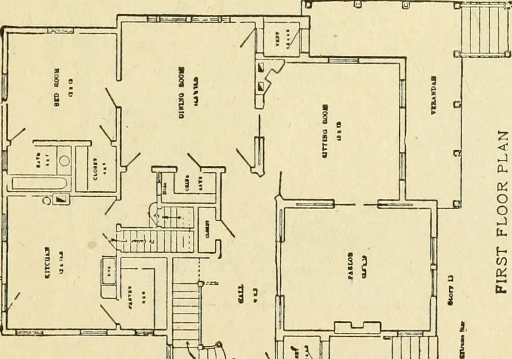 An illustration from Builders' architectural drawing self-taught : containing descriptions of drawing instruments and accessories, with rules for using them, and hints as to their care and management ..., 1917, leaf 344