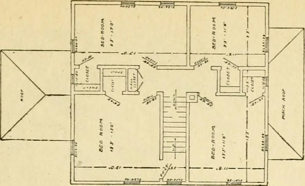 An illustration from Builders' architectural drawing self-taught : containing descriptions of drawing instruments and accessories, with rules for using them, and hints as to their care and management ..., 1917, leaf 348