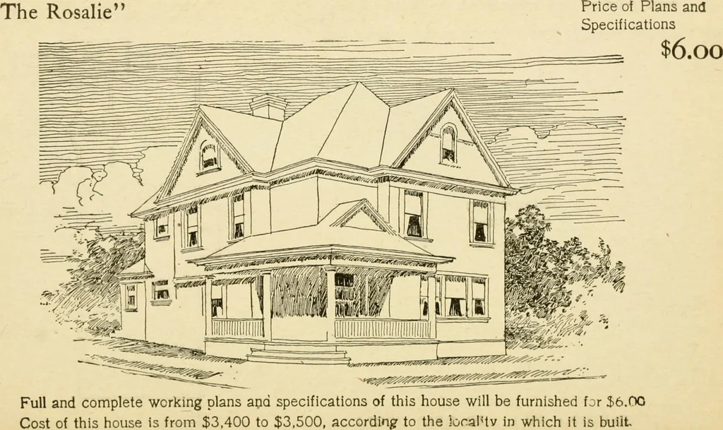 An illustration from Builders' architectural drawing self-taught : containing descriptions of drawing instruments and accessories, with rules for using them, and hints as to their care and management ..., 1917, leaf 351