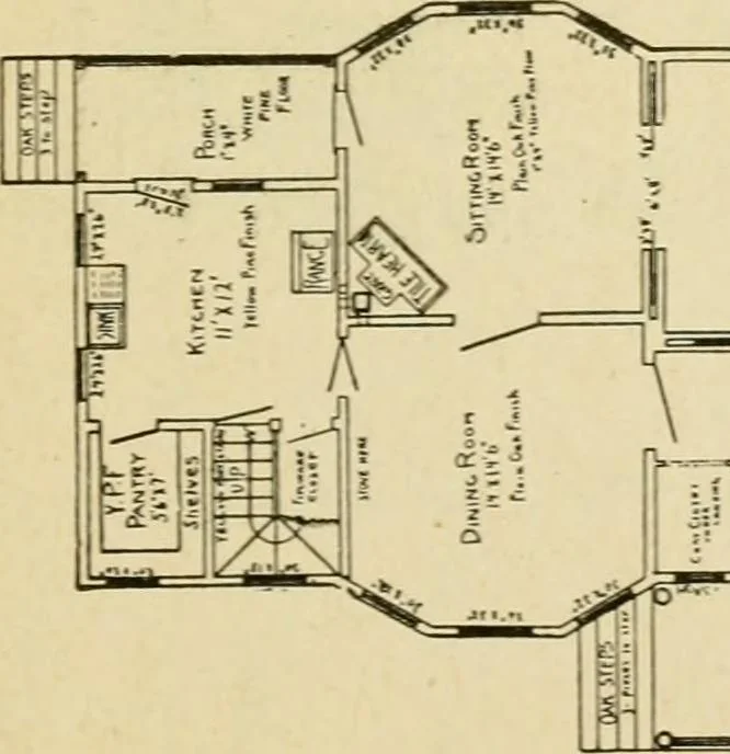 An illustration from Builders' architectural drawing self-taught : containing descriptions of drawing instruments and accessories, with rules for using them, and hints as to their care and management ..., 1917, leaf 352