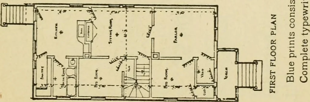 An illustration from Builders' architectural drawing self-taught : containing descriptions of drawing instruments and accessories, with rules for using them, and hints as to their care and management ..., 1917, leaf 358