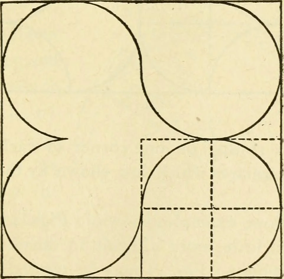 An illustration from Builders' architectural drawing self-taught : containing descriptions of drawing instruments and accessories, with rules for using them, and hints as to their care and management ..., 1917, leaf 66