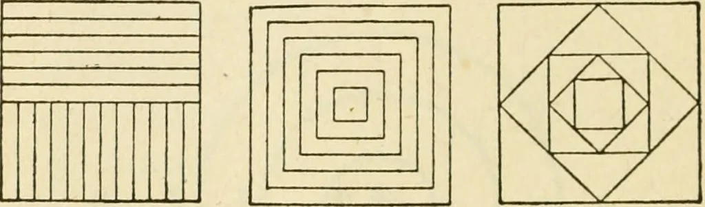 An illustration from Builders' architectural drawing self-taught : containing descriptions of drawing instruments and accessories, with rules for using them, and hints as to their care and management ..., 1917, leaf 99