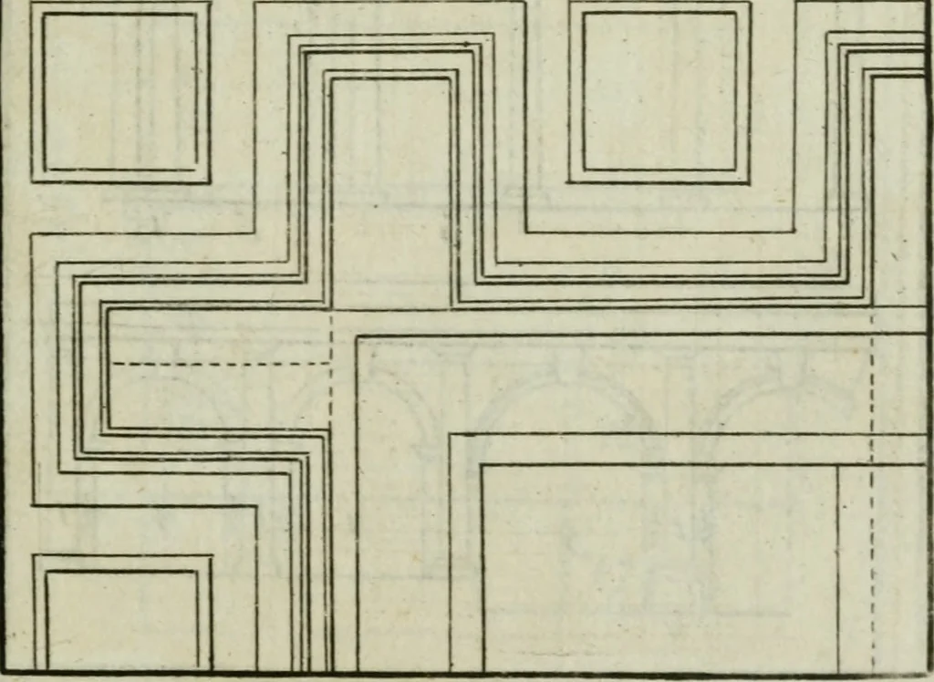An illustration from The builder's director, or bench-mate : being a pocket-treasury of the Grecian, Roman and Gothic orders of architecture ... : wherein the orders of Andrea Palladio are truly laid down, free from erroneous measures ..., 1751, leaf 114