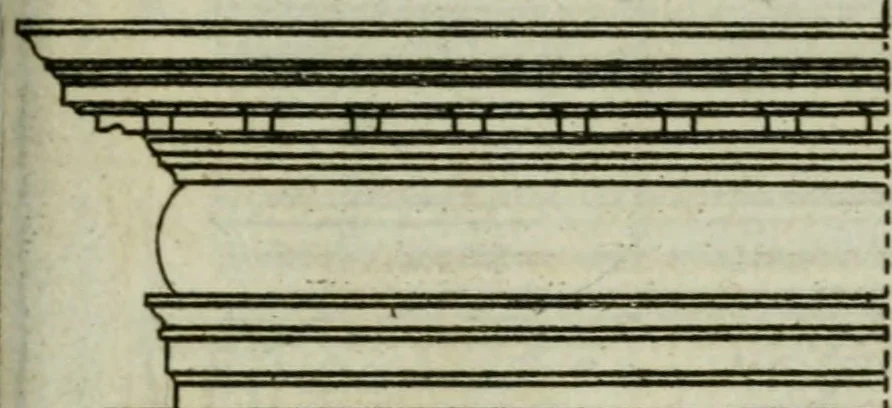 An illustration from The builder's director, or bench-mate : being a pocket-treasury of the Grecian, Roman and Gothic orders of architecture ... : wherein the orders of Andrea Palladio are truly laid down, free from erroneous measures ..., 1751, leaf 134