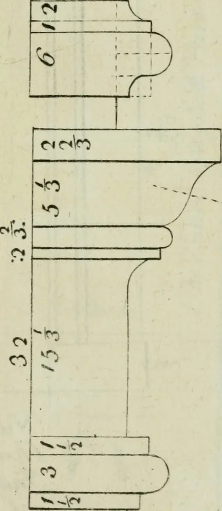 An illustration from The builder's director, or bench-mate : being a pocket-treasury of the Grecian, Roman and Gothic orders of architecture ... : wherein the orders of Andrea Palladio are truly laid down, free from erroneous measures ..., 1751, leaf 156