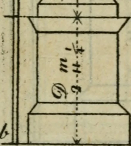 An illustration from The builder's director, or bench-mate : being a pocket-treasury of the Grecian, Roman and Gothic orders of architecture ... : wherein the orders of Andrea Palladio are truly laid down, free from erroneous measures ..., 1751, leaf 28