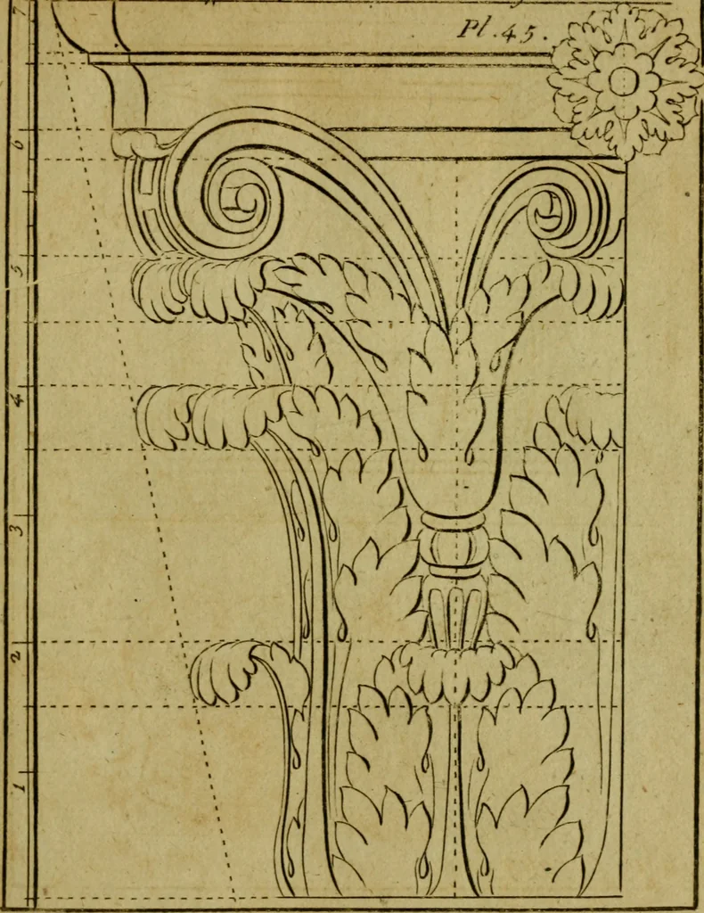 An illustration from The builder's jewel, or, The youth's instructor and workman's remembrancer : explaining short and easy rules, made familiar to the meanest capacity, for drawing and working, 1768, leaf 116