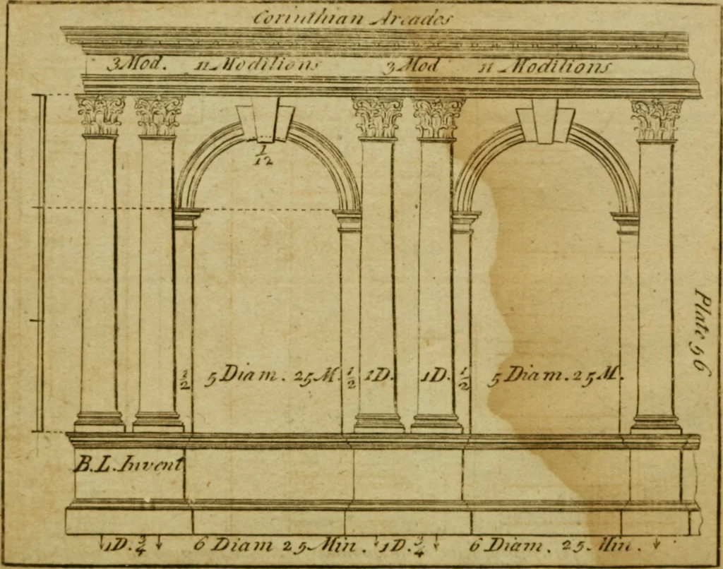 An illustration from The builder's jewel, or, The youth's instructor and workman's remembrancer : explaining short and easy rules, made familiar to the meanest capacity, for drawing and working, 1768, leaf 139