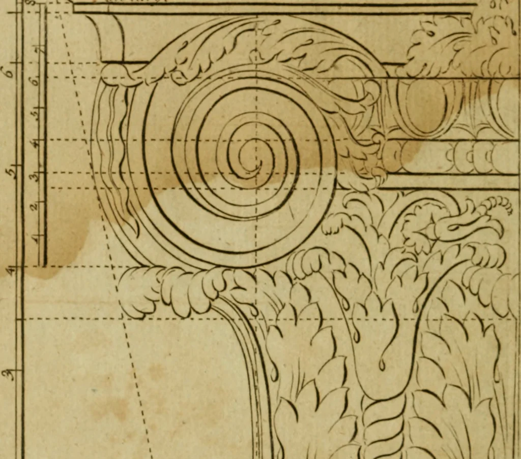 An illustration from The builder's jewel, or, The youth's instructor and workman's remembrancer : explaining short and easy rules, made familiar to the meanest capacity, for drawing and working, 1768, leaf 147