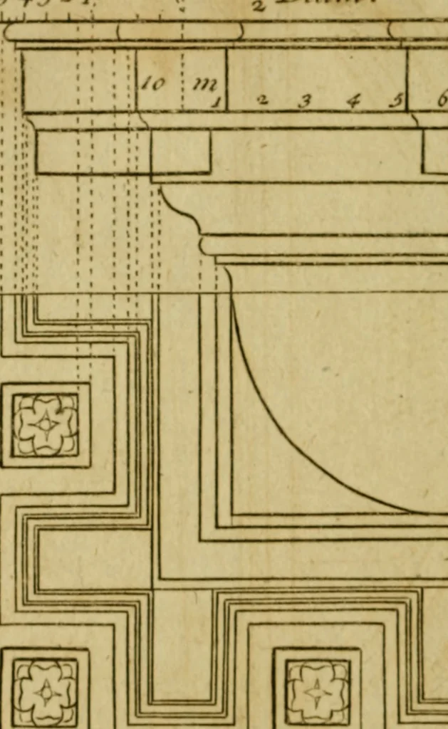 An illustration from The builder's jewel, or, The youth's instructor and workman's remembrancer : explaining short and easy rules, made familiar to the meanest capacity, for drawing and working, 1768, leaf 151