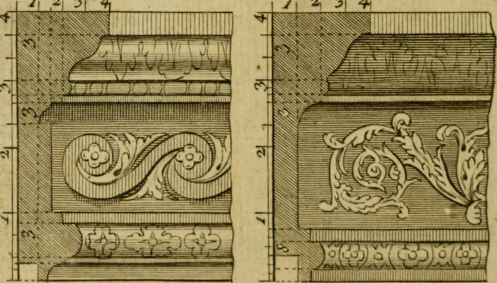 An illustration from The builder's jewel, or, The youth's instructor and workman's remembrancer : explaining short and easy rules, made familiar to the meanest capacity, for drawing and working, 1768, leaf 183