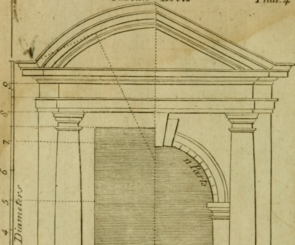 An illustration from The builder's jewel, or, The youth's instructor and workman's remembrancer : explaining short and easy rules, made familiar to the meanest capacity, for drawing and working, 1768, leaf 35