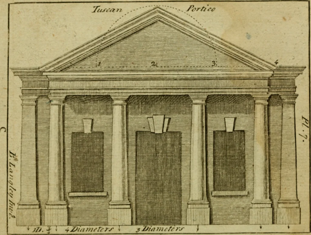 An illustration from The builder's jewel, or, The youth's instructor and workman's remembrancer : explaining short and easy rules, made familiar to the meanest capacity, for drawing and working, 1768, leaf 41