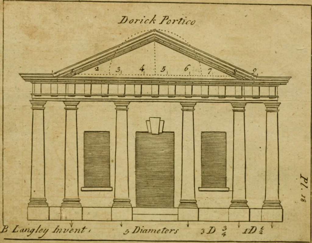 An illustration from The builder's jewel, or, The youth's instructor and workman's remembrancer : explaining short and easy rules, made familiar to the meanest capacity, for drawing and working, 1768, leaf 63