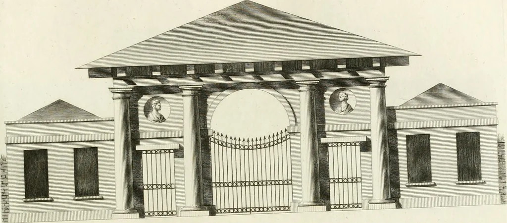 An illustration from The builder's magazine, or, A universal dictionary for architects, carpenters, masons, bricklayers, &c. as well as for every gentleman who would wish to be a competent judge of the elegant and necessary art of building : consisting of designs in architecture ... : together with the plans and sections serving as an unerring assistant in the construction of any building, from a palace to a cottage ..., 1800, leaf 106
