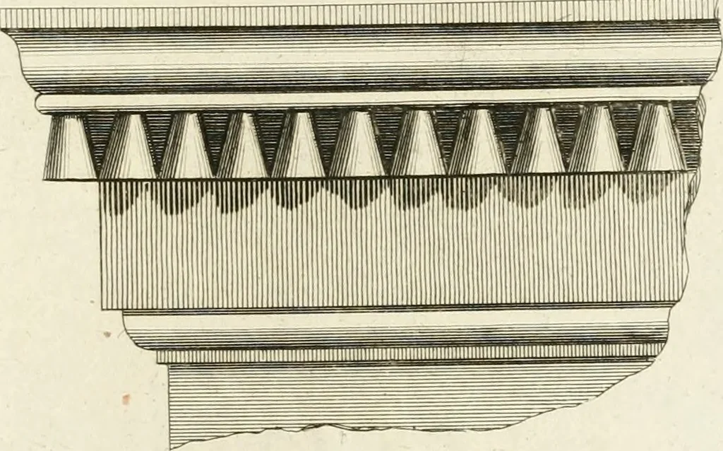 An illustration from The builder's magazine, or, A universal dictionary for architects, carpenters, masons, bricklayers, &c. as well as for every gentleman who would wish to be a competent judge of the elegant and necessary art of building : consisting of designs in architecture ... : together with the plans and sections serving as an unerring assistant in the construction of any building, from a palace to a cottage ..., 1800, leaf 160