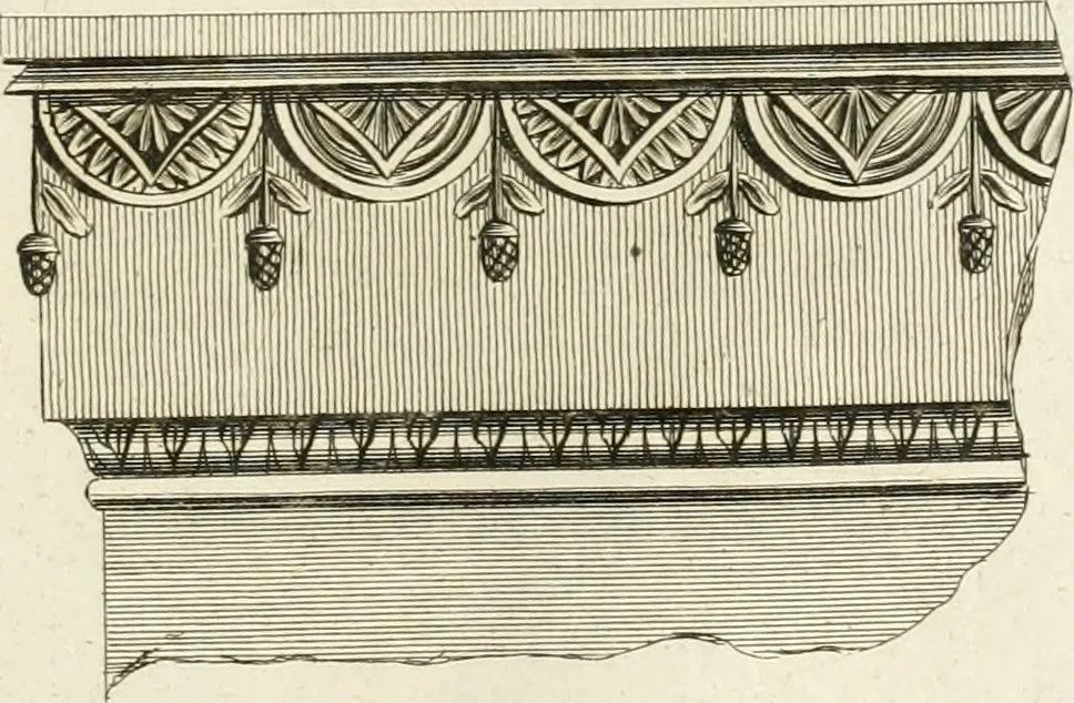 An illustration from The builder's magazine, or, A universal dictionary for architects, carpenters, masons, bricklayers, &c. as well as for every gentleman who would wish to be a competent judge of the elegant and necessary art of building : consisting of designs in architecture ... : together with the plans and sections serving as an unerring assistant in the construction of any building, from a palace to a cottage ..., 1800, leaf 160