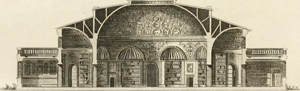 An illustration from The builder's magazine, or, A universal dictionary for architects, carpenters, masons, bricklayers, &c. as well as for every gentleman who would wish to be a competent judge of the elegant and necessary art of building : consisting of designs in architecture ... : together with the plans and sections serving as an unerring assistant in the construction of any building, from a palace to a cottage ..., 1800, leaf 170