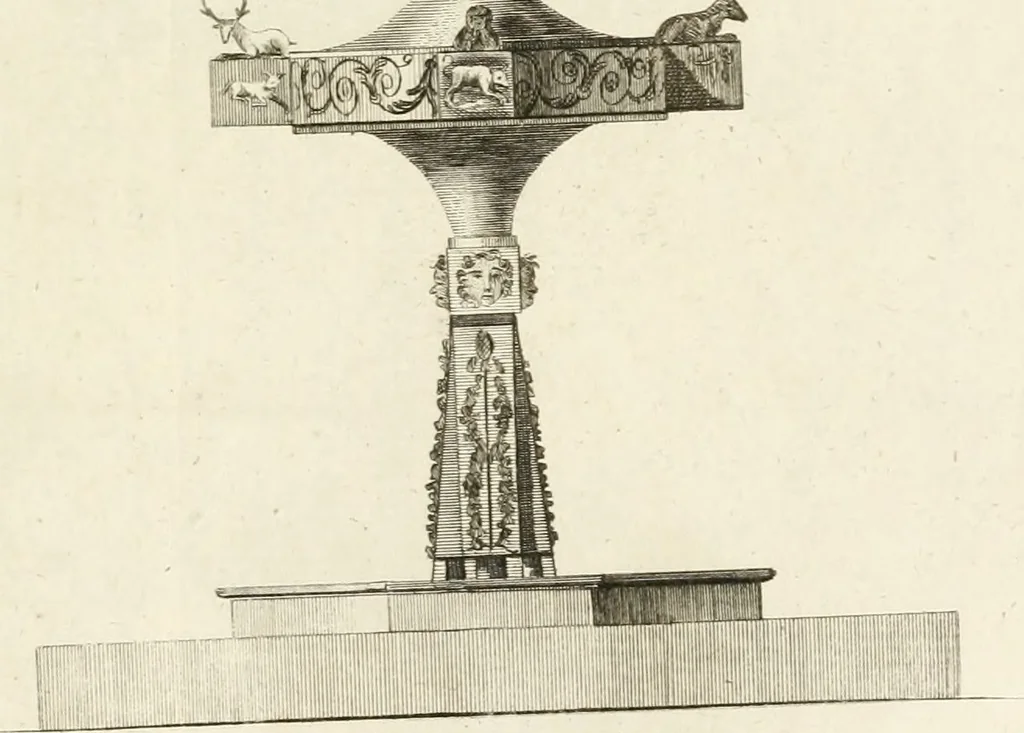 An illustration from The builder's magazine, or, A universal dictionary for architects, carpenters, masons, bricklayers, &c. as well as for every gentleman who would wish to be a competent judge of the elegant and necessary art of building : consisting of designs in architecture ... : together with the plans and sections serving as an unerring assistant in the construction of any building, from a palace to a cottage ..., 1800, leaf 224