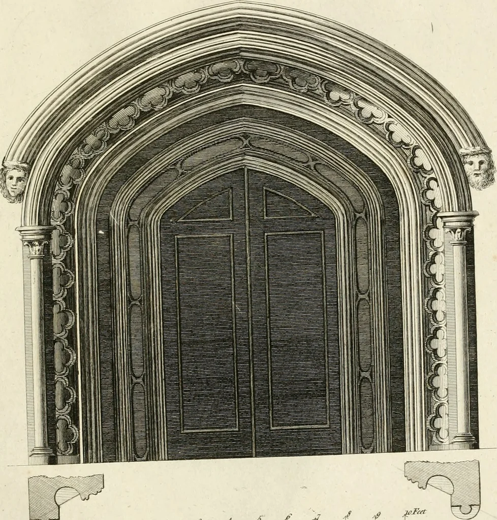 An illustration from The builder's magazine, or, A universal dictionary for architects, carpenters, masons, bricklayers, &c. as well as for every gentleman who would wish to be a competent judge of the elegant and necessary art of building : consisting of designs in architecture ... : together with the plans and sections serving as an unerring assistant in the construction of any building, from a palace to a cottage ..., 1800, leaf 262