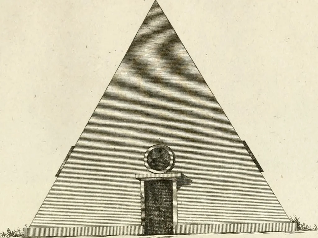 An illustration from The builder's magazine, or, A universal dictionary for architects, carpenters, masons, bricklayers, &c. as well as for every gentleman who would wish to be a competent judge of the elegant and necessary art of building : consisting of designs in architecture ... : together with the plans and sections serving as an unerring assistant in the construction of any building, from a palace to a cottage ..., 1800, leaf 274