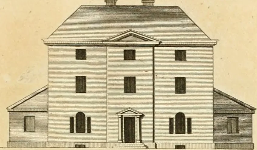 An illustration from The builder's magazine, or, A universal dictionary for architects, carpenters, masons, bricklayers, &c. as well as for every gentleman who would wish to be a competent judge of the elegant and necessary art of building : consisting of designs in architecture ... : together with the plans and sections serving as an unerring assistant in the construction of any building, from a palace to a cottage ..., 1800, leaf 280