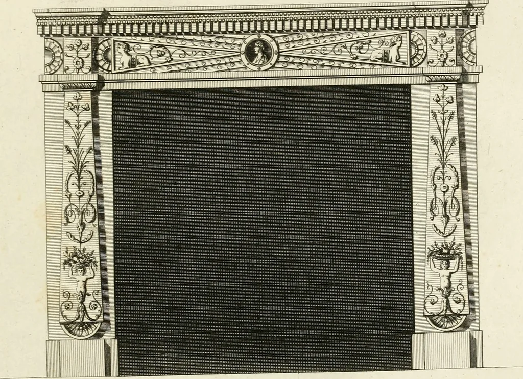 An illustration from The builder's magazine, or, A universal dictionary for architects, carpenters, masons, bricklayers, &c. as well as for every gentleman who would wish to be a competent judge of the elegant and necessary art of building : consisting of designs in architecture ... : together with the plans and sections serving as an unerring assistant in the construction of any building, from a palace to a cottage ..., 1800, leaf 296