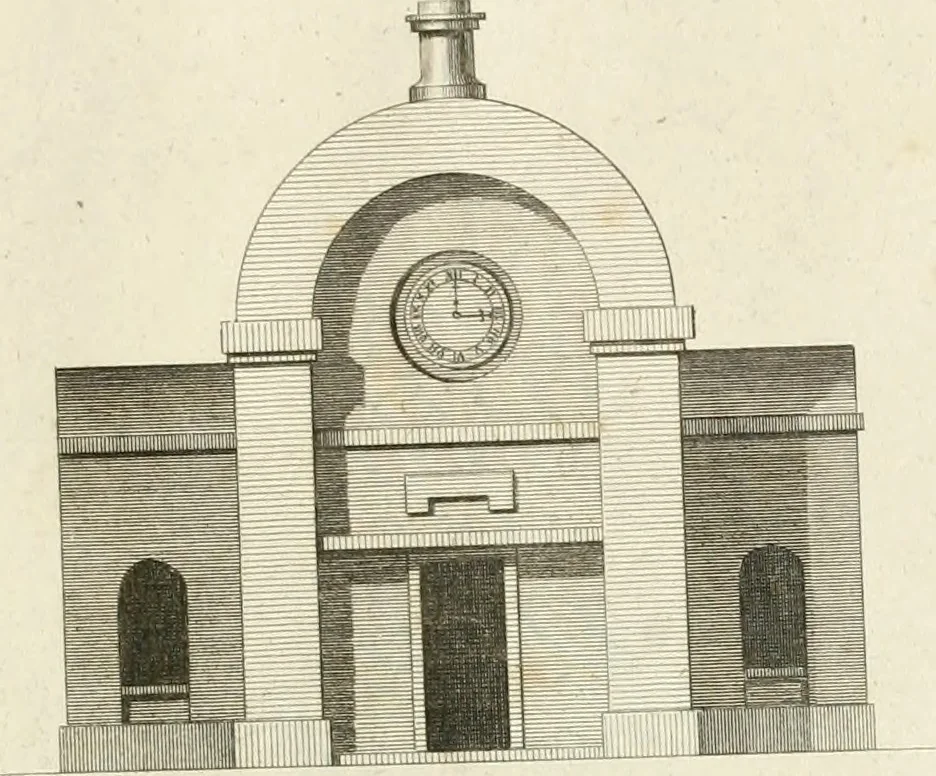 An illustration from The builder's magazine, or, A universal dictionary for architects, carpenters, masons, bricklayers, &c. as well as for every gentleman who would wish to be a competent judge of the elegant and necessary art of building : consisting of designs in architecture ... : together with the plans and sections serving as an unerring assistant in the construction of any building, from a palace to a cottage ..., 1800, leaf 298