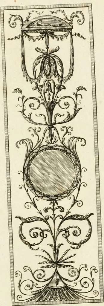 An illustration from The builder's magazine, or, A universal dictionary for architects, carpenters, masons, bricklayers, &c. as well as for every gentleman who would wish to be a competent judge of the elegant and necessary art of building : consisting of designs in architecture ... : together with the plans and sections serving as an unerring assistant in the construction of any building, from a palace to a cottage ..., 1800, leaf 362